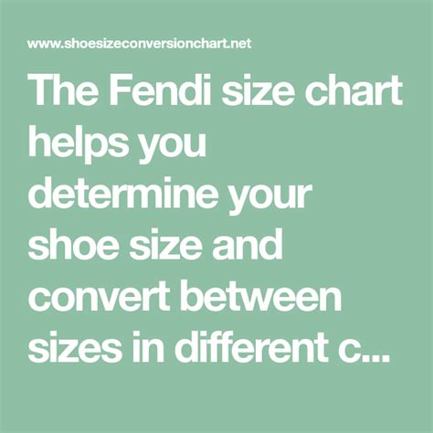 fendi size guide|Fendi shoe size chart.